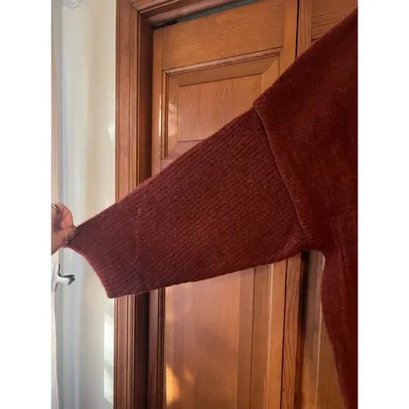 NWT Madewell Women's Plus Cable Havener Pullover Sweater Heather Auburn Size 4X